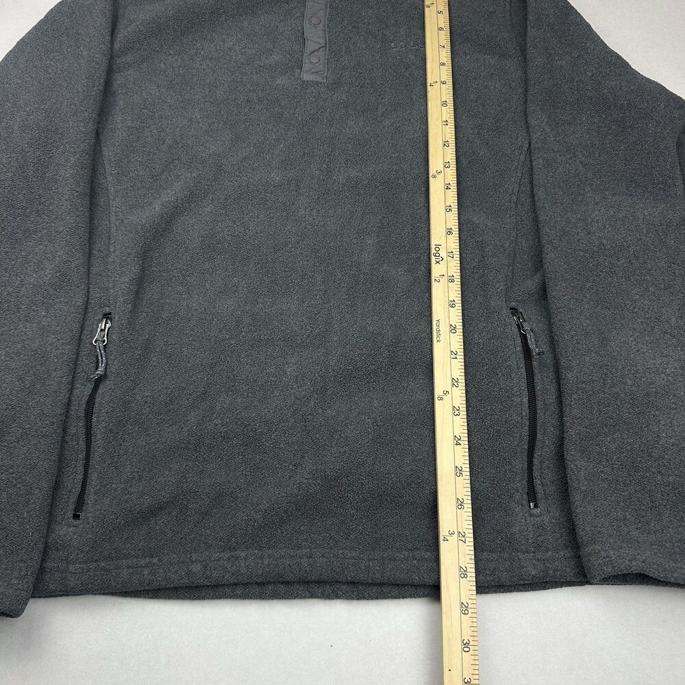 LL Bean Quarter Snap Thick Fleece Pullover Sweater Gray Polartec Size XXL Tall - Picture 8 of 11